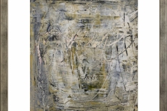 0008 Pintura abstracta con marco. Técnica mixta. Acrílico en papel. Medidas: 74 x 90 cm. $200.000
