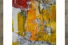 0071 Pintura abstracta con marco. Técnica mixta. Acrílico en papel. Medidas: 74 x 89 cm. $200.000