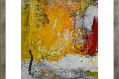 0072 Pintura abstracta con marco. Técnica mixta. Acrílico en papel. Medidas: 74 x 89 cm. $200.000