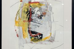 0077 Pintura abstracta con marco. Técnica mixta. Acrílico en papel. Medidas: 68 x 83 cm. $200.000