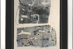 0078-G Pintura abstracta con marco. Técnica mixta. Acrílico en papel. Medidas: 110  x 140 cm. $400.000