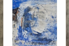 0083 Pintura abstracta con marco. Técnica mixta. Acrílico en papel. Medidas: 74 x 90 cm. $200.000