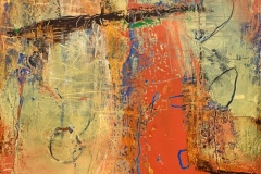 157 Pintura abstracta en tela. Técnica mixta. Acrílico en tela. Medidas: 100 x 100 cm. $500.000